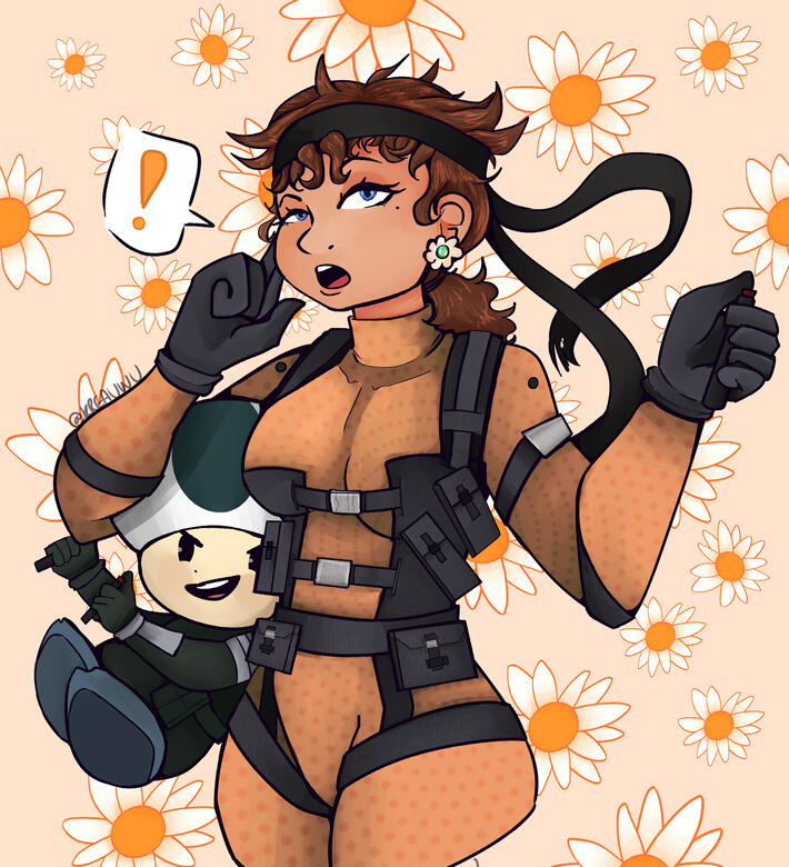 Daisy as Snake and Toad as Raiden